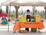 Jamba Juice offered cold smoothies.