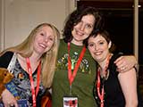 Sabrina Maizland and Heather Fagan of Browncoats: Redemption are joined by KNTR volunteer Tina Worley © Denise Gary