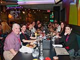 Volunteers enjoy dinner after Preview Night © Denise Gary