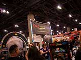 The KNTR booth comes into view after entering Exhibitor Hall. © Robert Gary