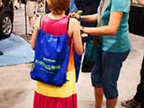 Kids loved their KNTR goodie backpacks. © Robert Gary