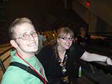 Michael, Debb, and Denise leave Exhibitor Hall at the close of Phoenix Comicon. © Zach Snow