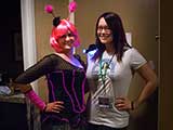 Denise poses with her costume creator, Amanda Tucker of Modified Minds. © Robert Gary
