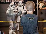 The kids had a blast going after the armored Stormtroopers with Nerf guns. © Bruce Matsunaga