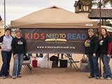 Volunteers Tina Worley and Marianne Luskey helped man the booth on Saturday.