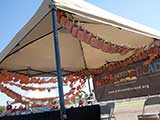 The KNTR booth was covered in pumpkin pledges. © Denise Gary