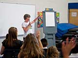 Denise had the pleasure of greeting the students and introducing the program participants. © Denise Gary