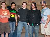 SpazDog Comics owner Shawn Demumbrum (left) was aided by illustrators Armand Villavert, Eisner Award nominated Tony Parker, and Tosh Delaney, as well as Pop Culture Paradise owner Marco Regalado. © Denise Gary