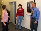 Author Janette Rallison is greeted.
