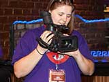 Amanda Mahan of Big Brain Pictures volunteers her services for KNTR. © Bruce Matsunaga