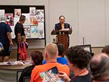 The auction gets underway. © Bruce Matsunaga
