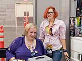 Krista and Jade volunteer for KNTR at the <em>Star Wars</em> Neighborhood. © Carl Wagner