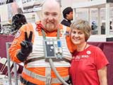 <em>Star Wars</em> friend Mike Little shows his support for KNTR. © Carl Wagner