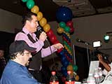 Actor Paul McGillion addresses the crowd. © Bruce Matsunaga