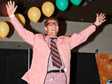 This Geek stayed true to his character, purposefully tripping as he crossed the stage! © Bruce Matsunaga