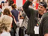 Lee discusses “seeing” the boom mic drop into view (due to improper formating by Blockbuster). © Robert Gary