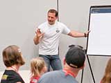 Steven demonstrates the art of drawing. © Bruce Matsunaga