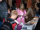 We loved seeing the kids not only taking the <em>Highlights</em>, <em>Cricket</em>, <em>Spider</em>, and <em>Ladybug</em> magazines but reading them on the spot, too! © Robert Gary