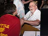 Greeting Homer, friend of James A. Owen, and a fervent supporter of KNTR and the cause of childhood literacy. © Robert Gary